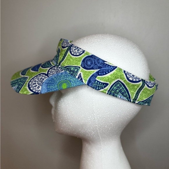 Vera Bradley Blue and Green Paisley Visor Hat - Picture 4 of 9